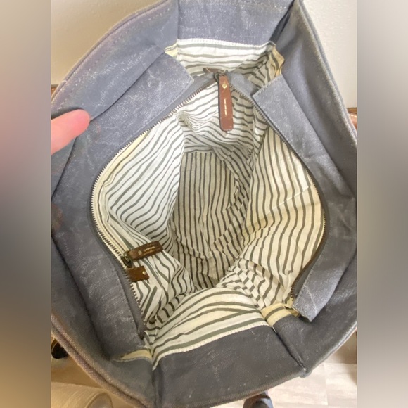 Le Papillon Retro Canvas Leather Large Shoulder Bag - Picture 9 of 16